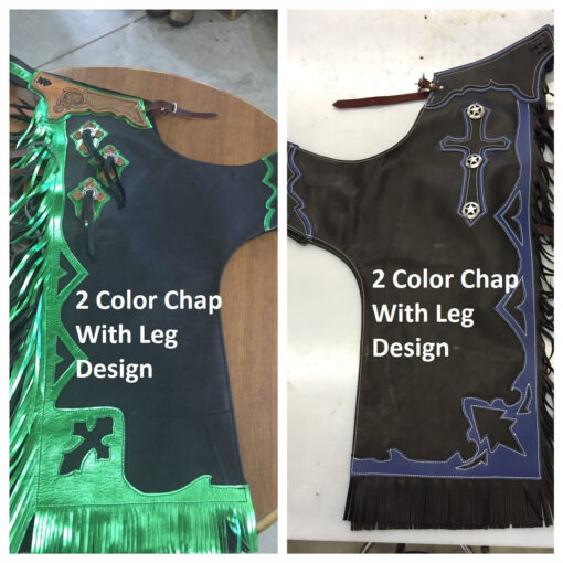 Rodeo Chaps | Bull Riding Chaps | Custom Chap Builder - With Leg Design