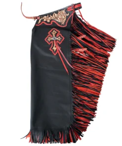 Bull Riding Chaps | Rodeo Chaps | Junior Stock Chaps - Red