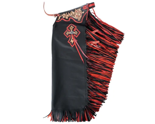 Bull Riding Chaps | Rodeo Chaps | Junior Stock Chaps - Red